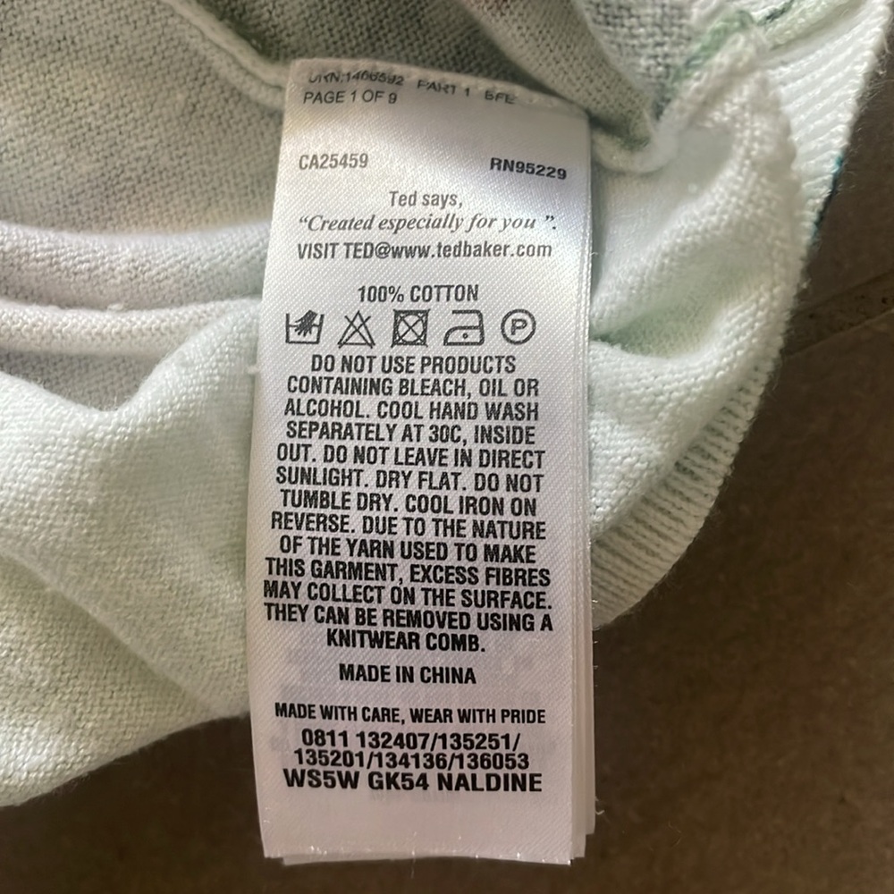 Ted Baker Blue and Green floral insect pullover sweater - Picture 13 of 16